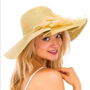 Overlap Stitch Ruffle Straw Sun Hat For Women